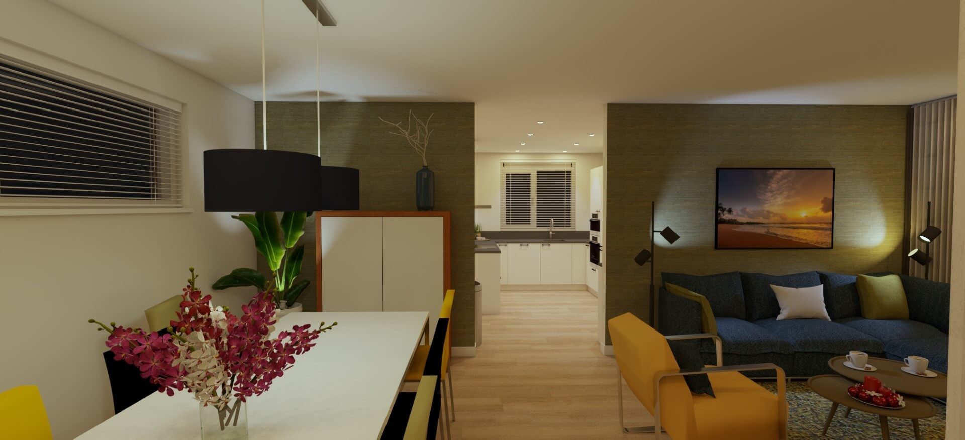 3D interieurontwerp woonkamer Goeree-Overflakkee - Huis & Interieur