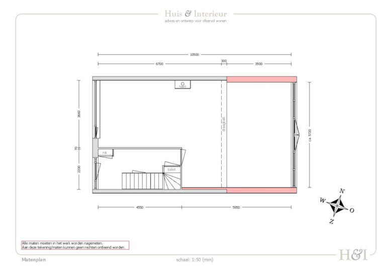 Verbouwingstekening aanbouw rijwoning Etten-Leur - door Huis & Interieur